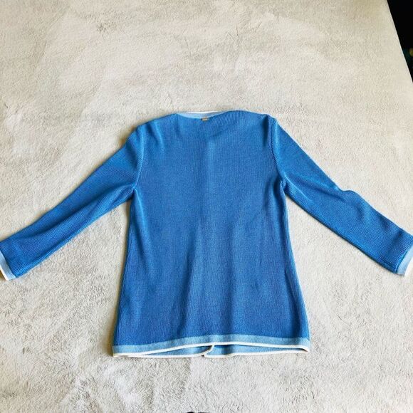 NWOT Vintage St. John Sport Light Blue 4 Pocket Button Up Cardigan - Picture 11 of 16